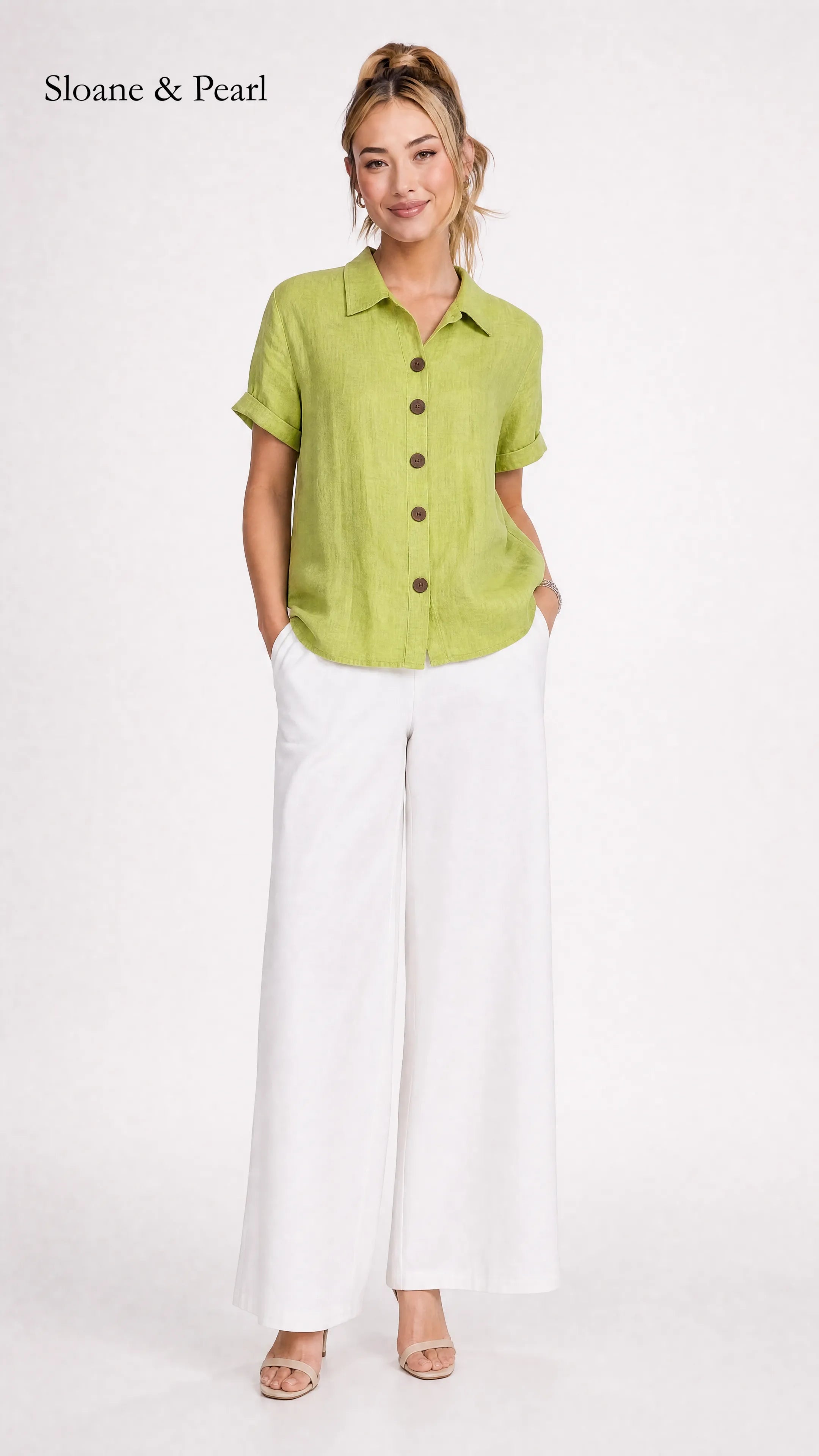 Sudie | Button-Front Cotton Blouse
