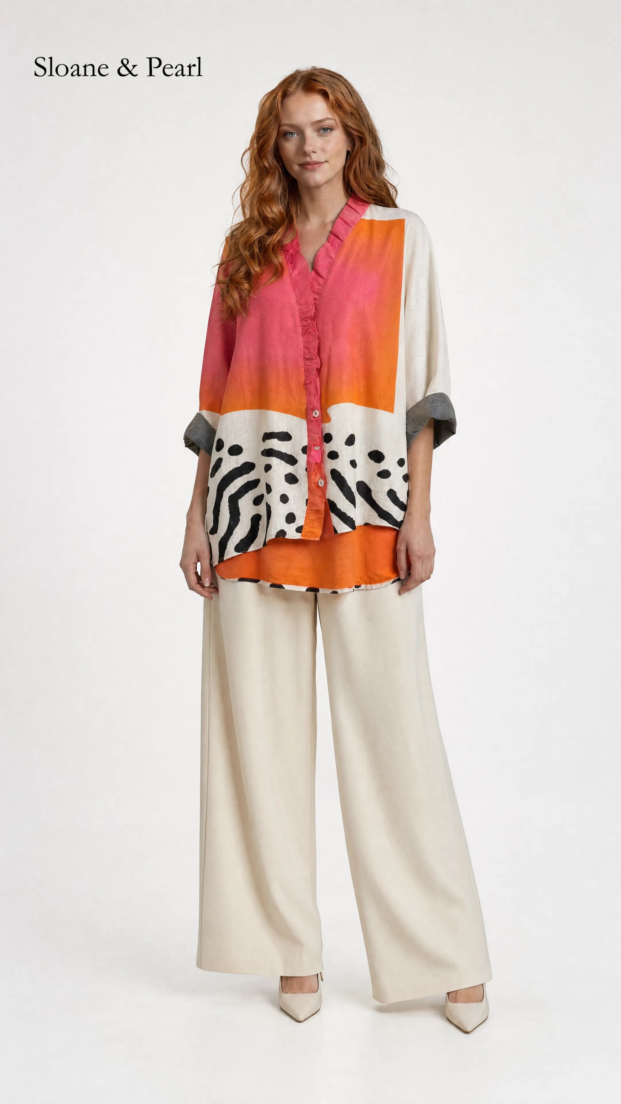 Olive | Luminous Printed Blouse