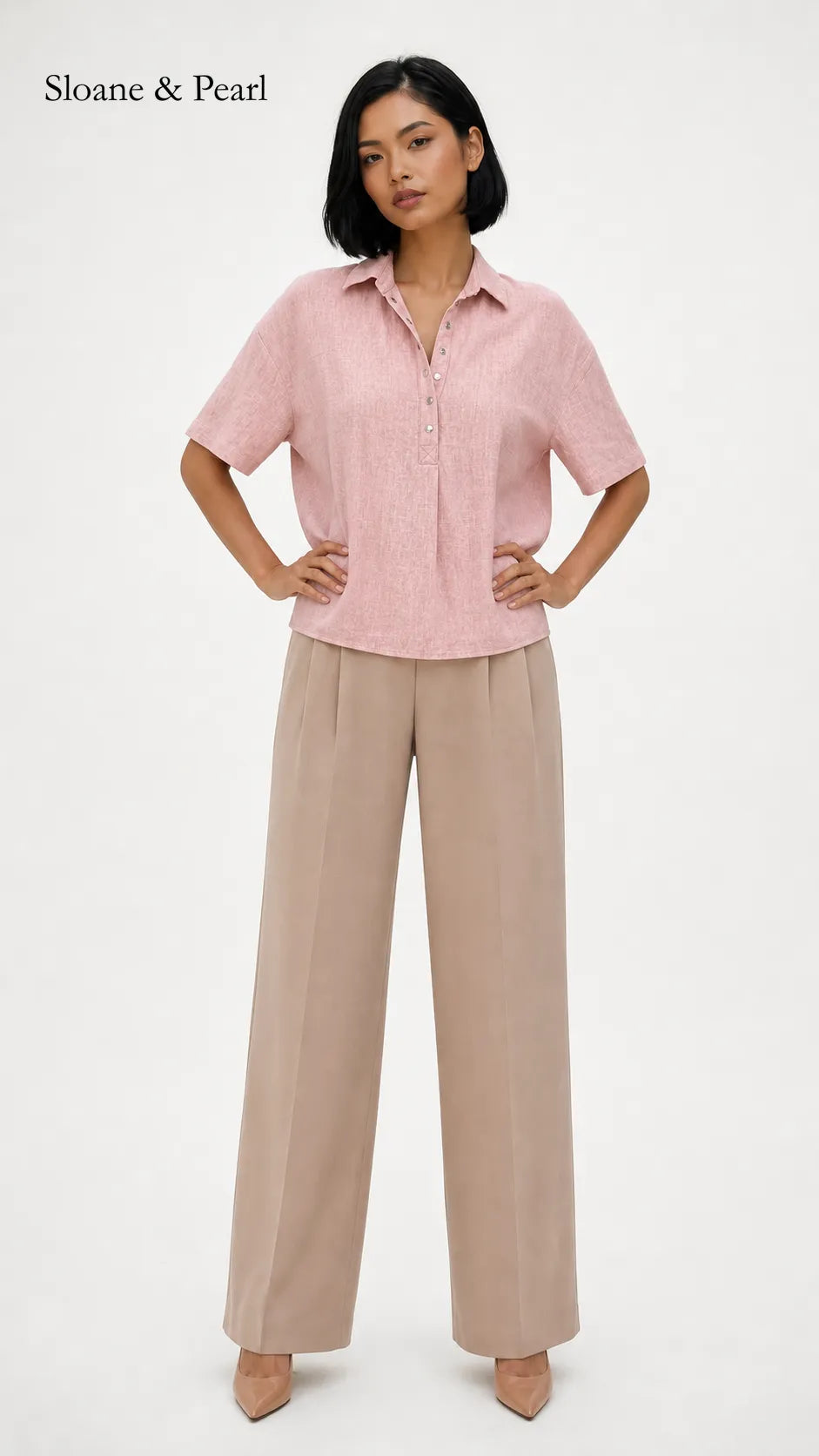 Celia | Collar Button-Down Blouse