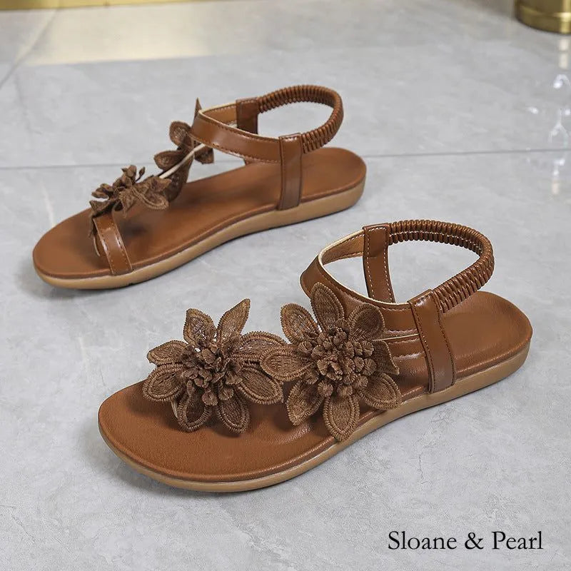 Tyson | Floral Flat Sandal