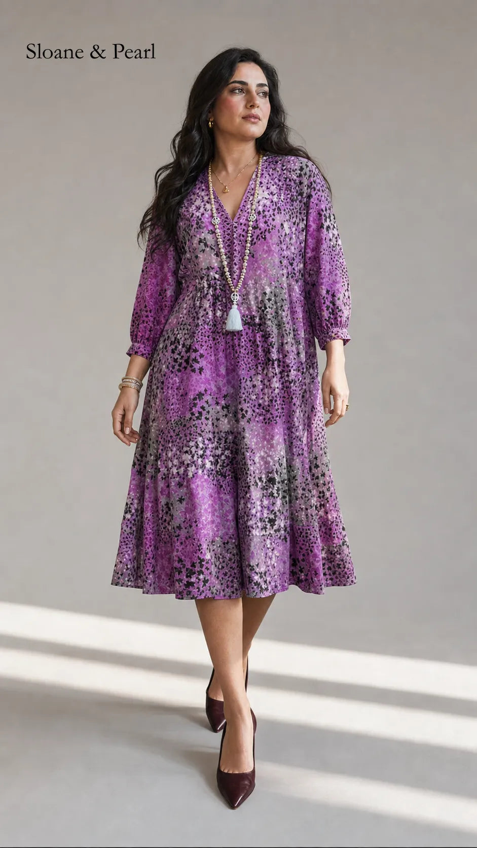 Vonnie | Vibrant Midi Dress Drape