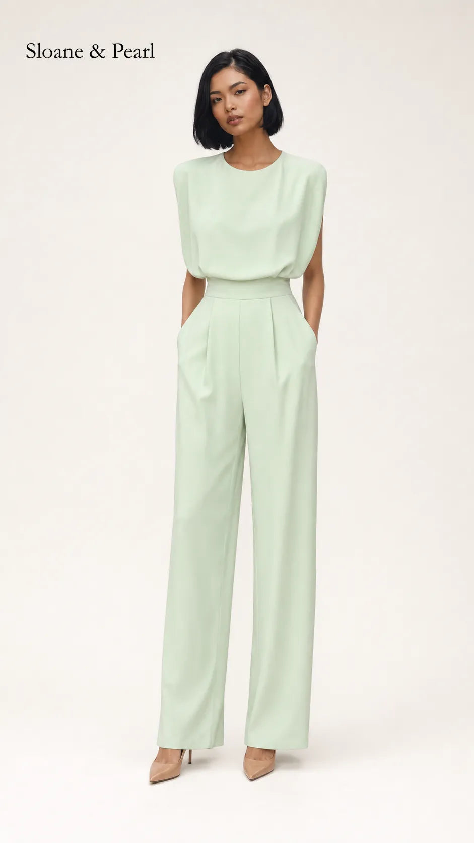 Kristina | Belted Fluid Jumpsuit
