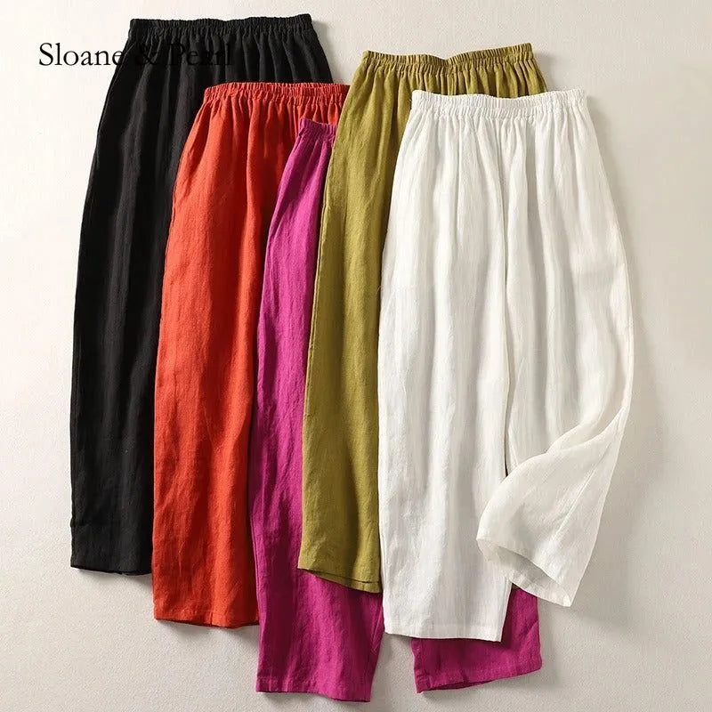 Adalyn | Airy Cotton-Linen Trousers