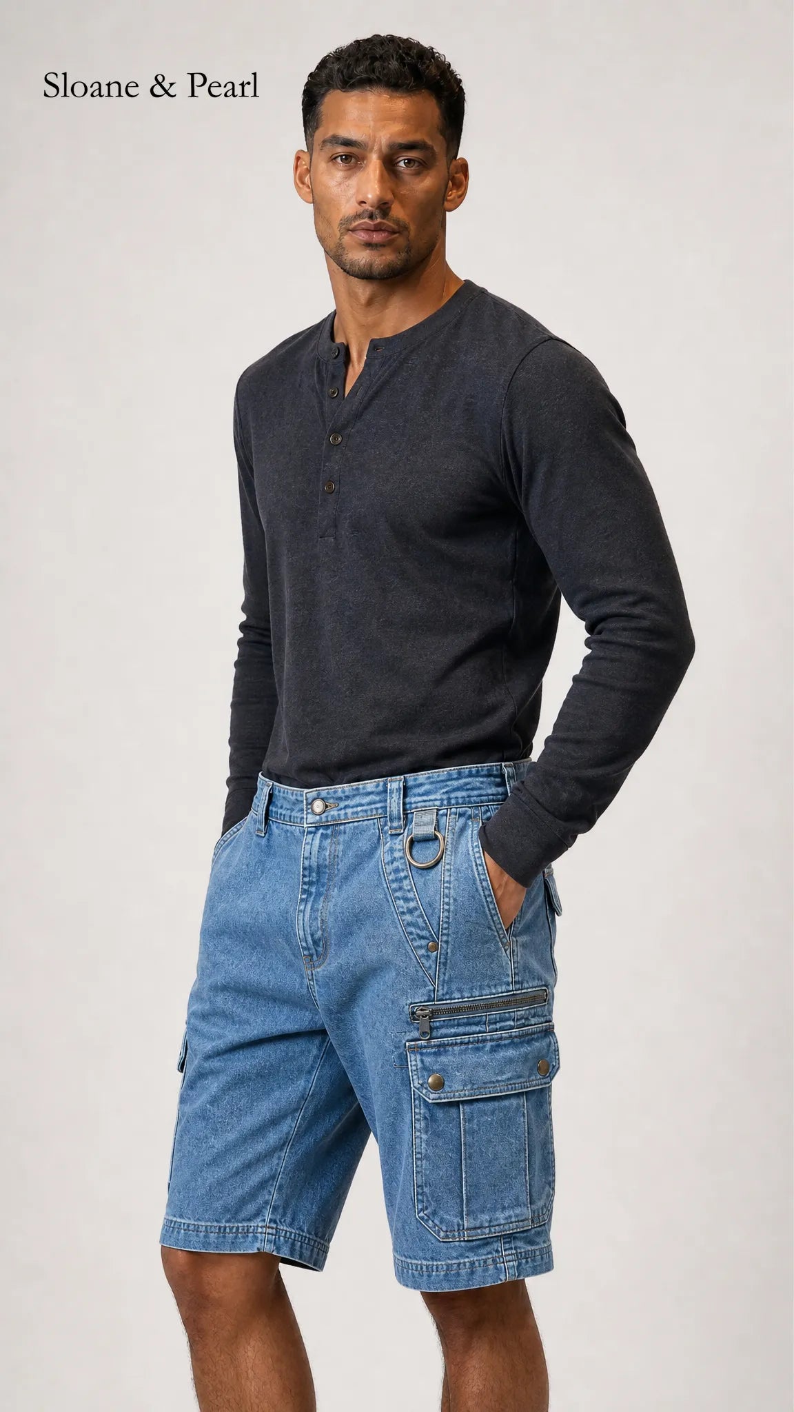 Mario | Functional Denim Cargo Short