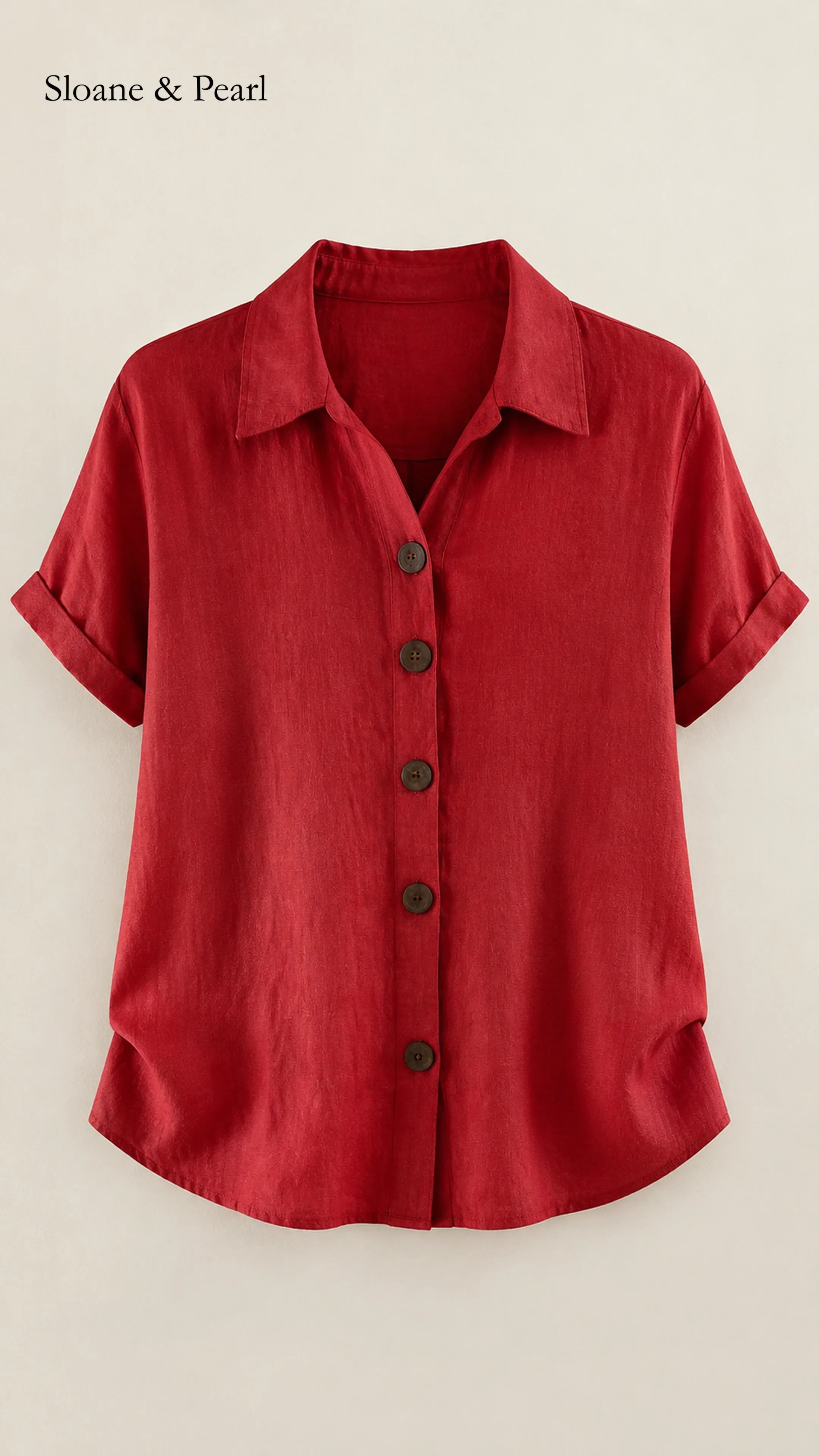 Sudie | Button-Front Cotton Blouse