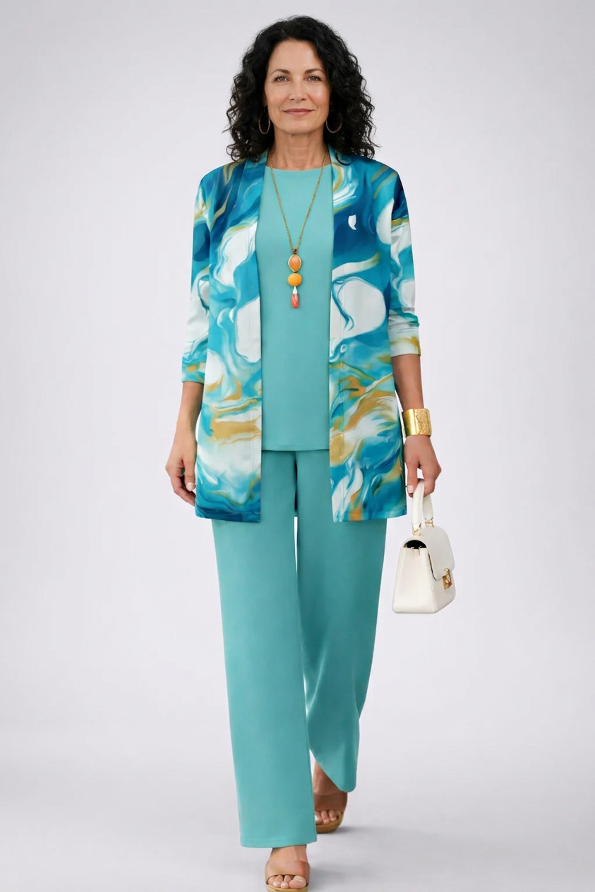 Sawyer | Marble-Print 3-Piece Co-Ord Set