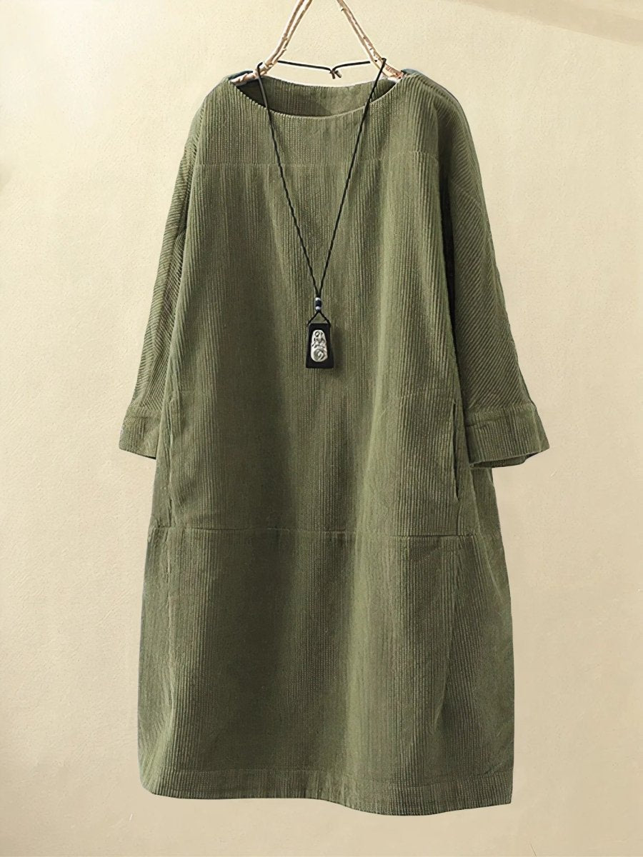 Eloise | Relaxed Corduroy Midi Dress