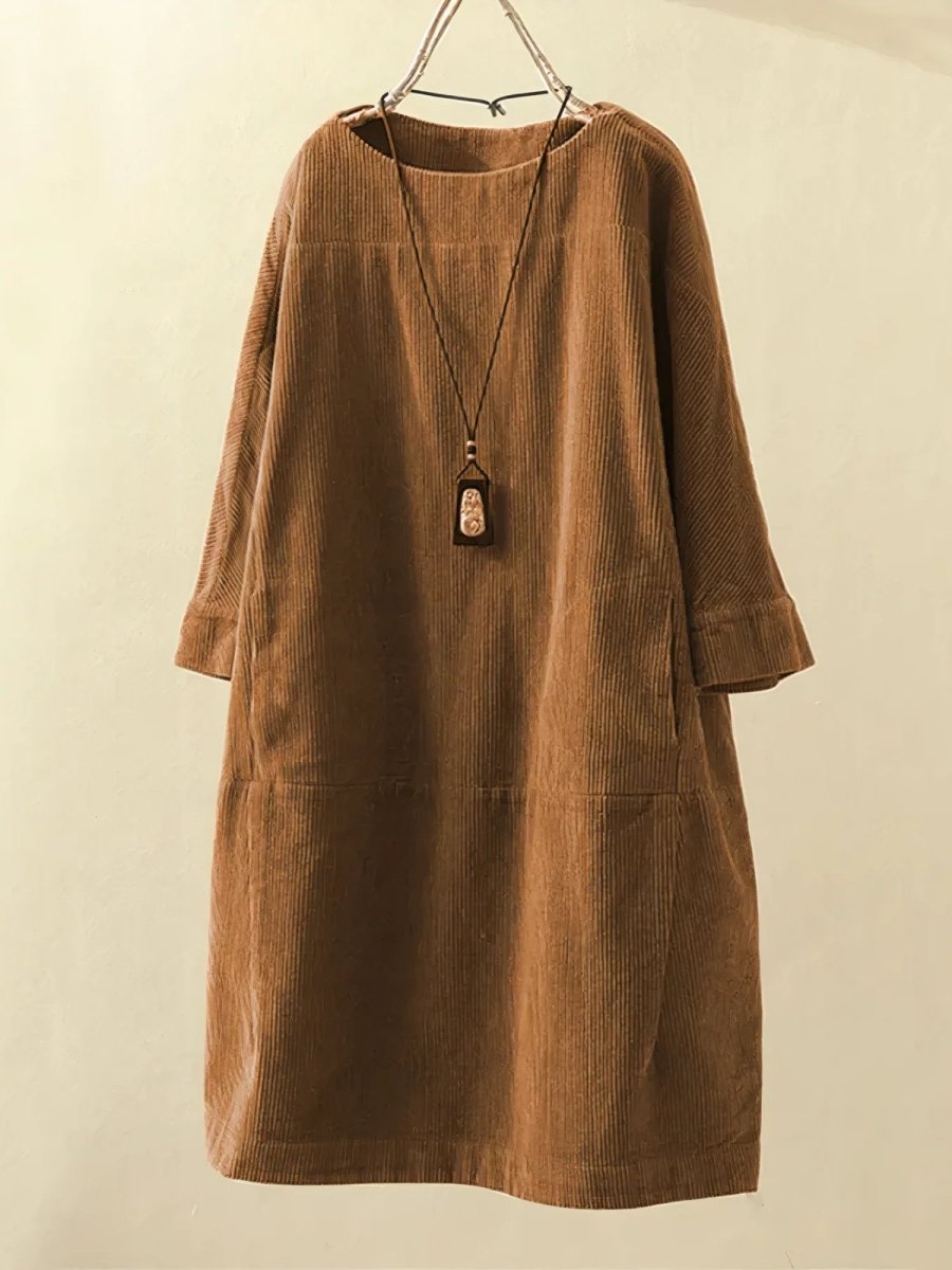 Eloise | Relaxed Corduroy Midi Dress