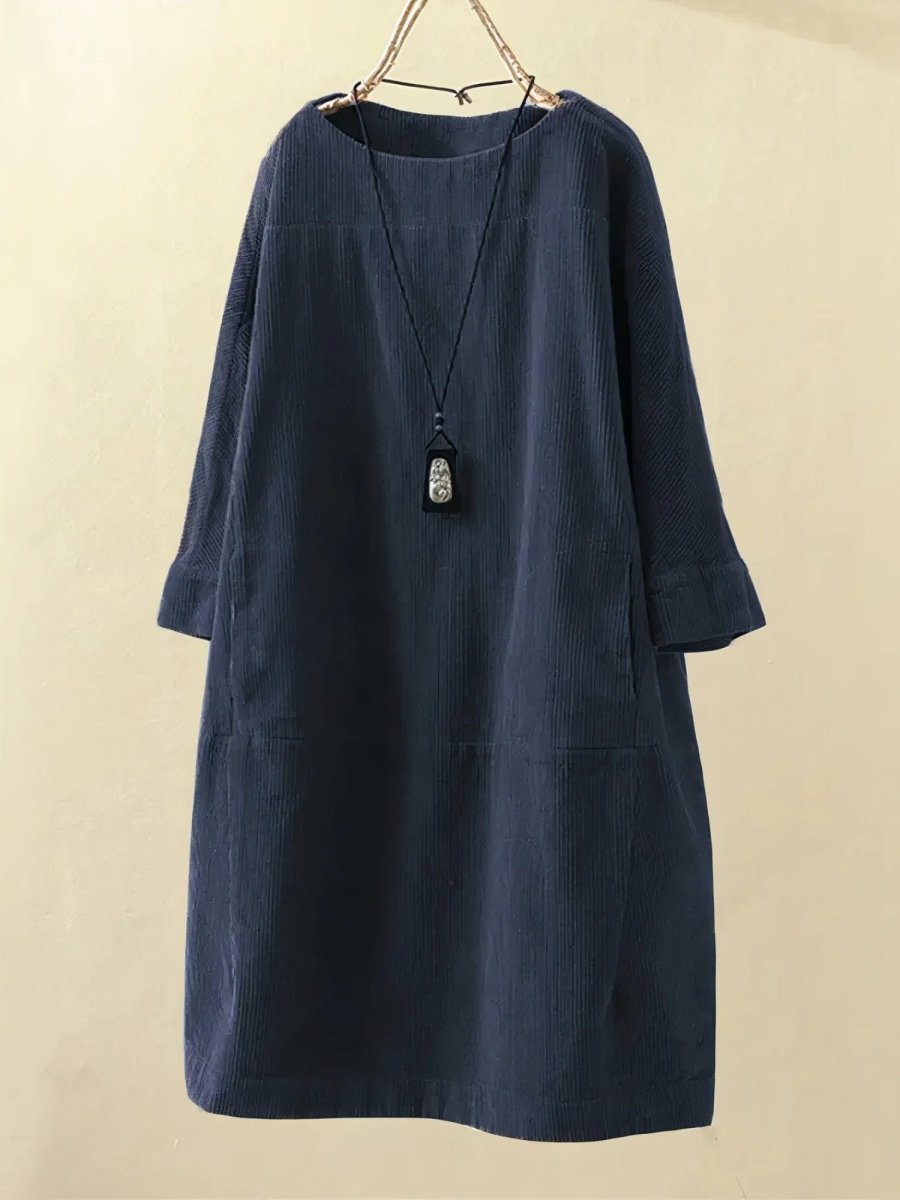 Eloise | Relaxed Corduroy Midi Dress