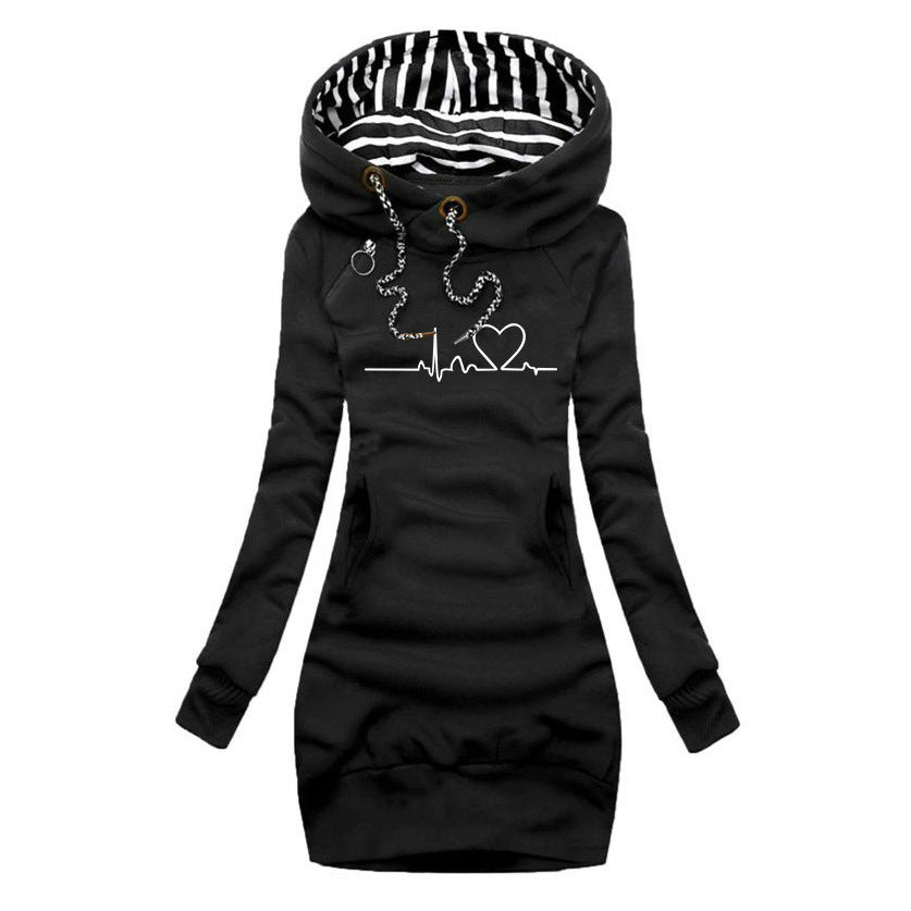 Vivienne | Heartbeat Turtleneck Hoodie Dress