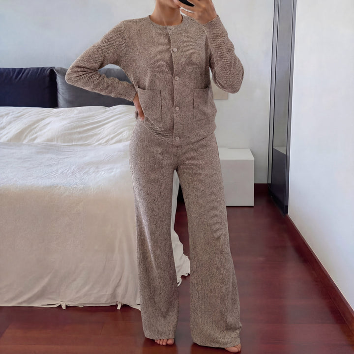 Céleste | Cozy Knit Wide-Leg Two-Piece Set