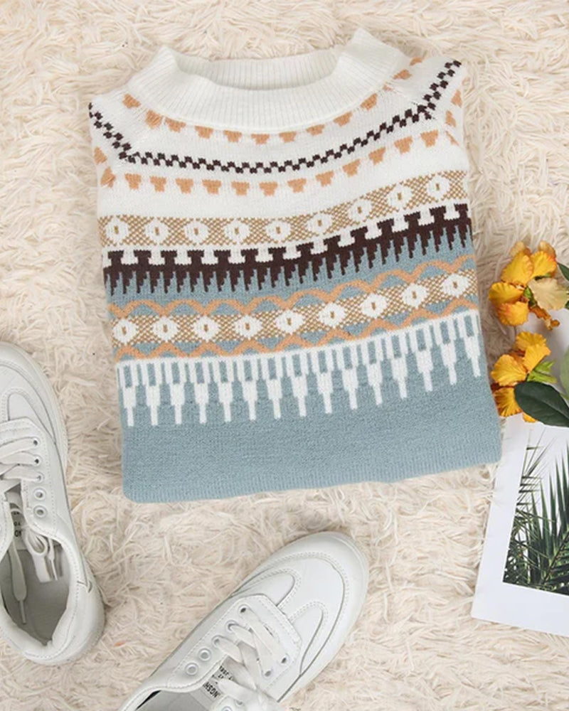 Isolde | Fair Isle Knit Sweater