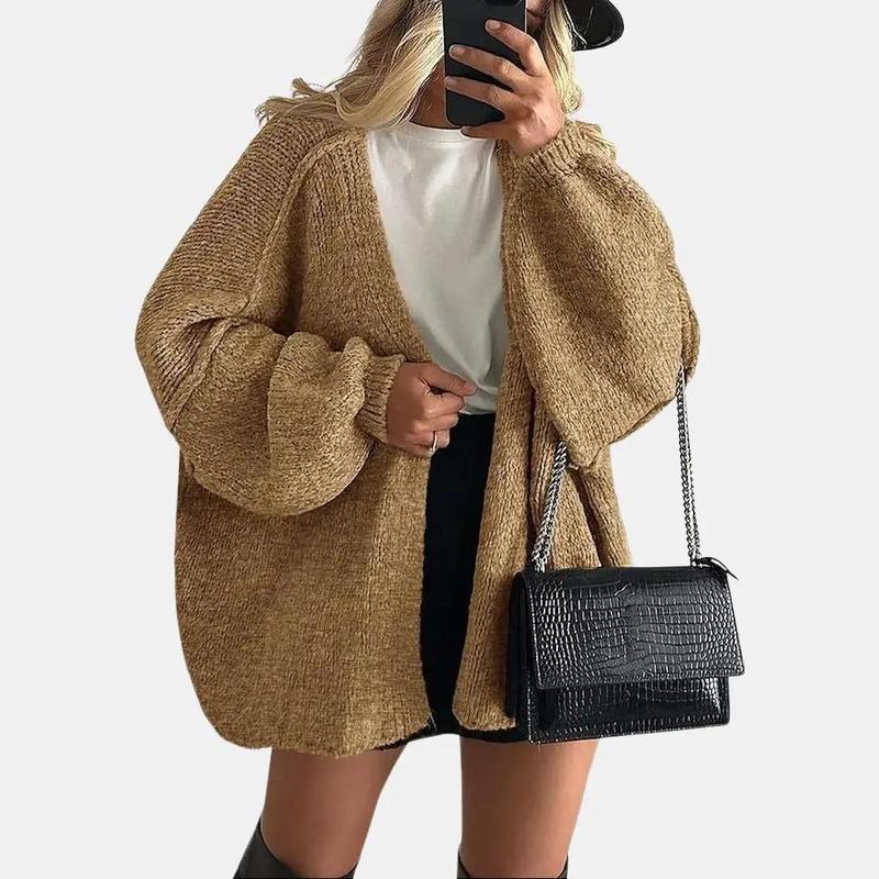 Veronika | Oversized Lantern Sleeve Knit Cardigan