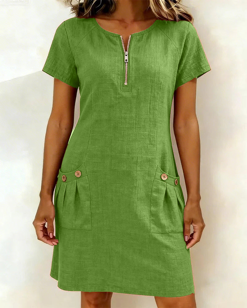 Kaitlin | Breezy Cotton-Linen Dress