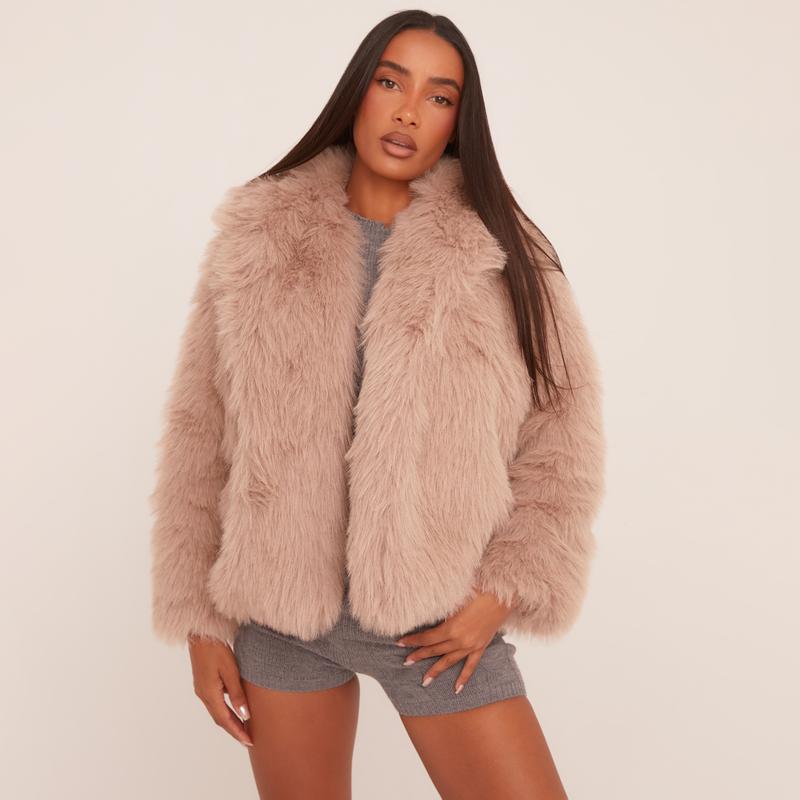 Vivienne | Oversized Collar Cropped Winter Jacket