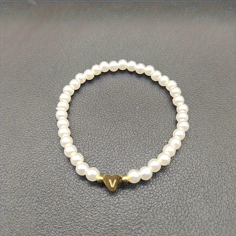 Jocelyn | Initial Heart Charm Bracelet
