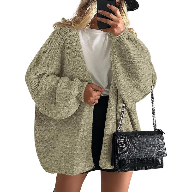 Veronika | Oversized Lantern Sleeve Knit Cardigan