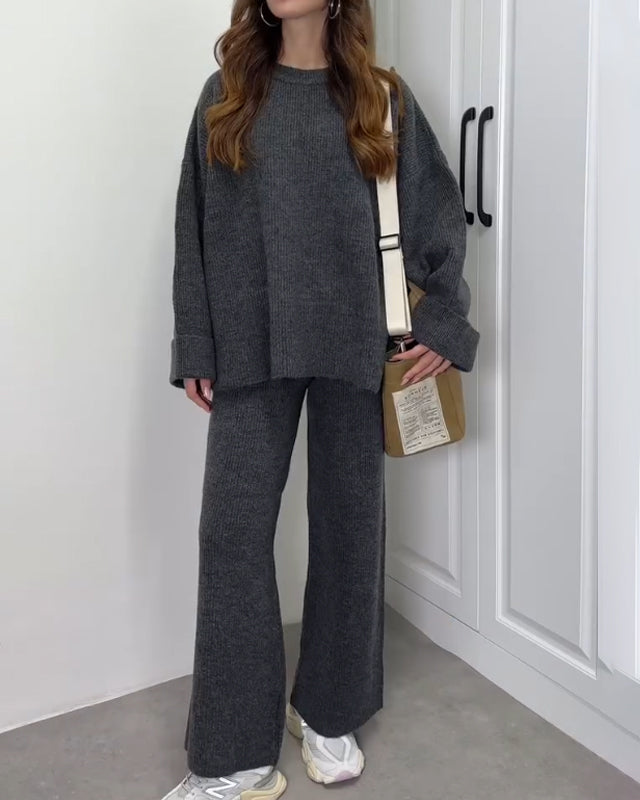 Camille | Cozy Crewneck Two-Piece Set