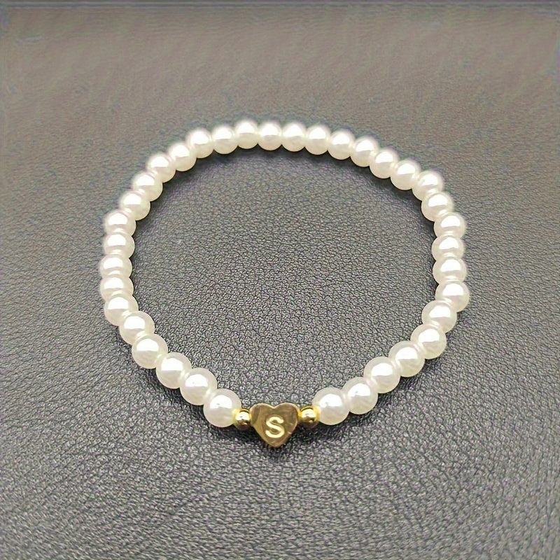 Jocelyn | Initial Heart Charm Bracelet