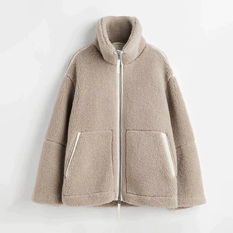 Téa | Plush Teddy Fleece Zip Jacket
