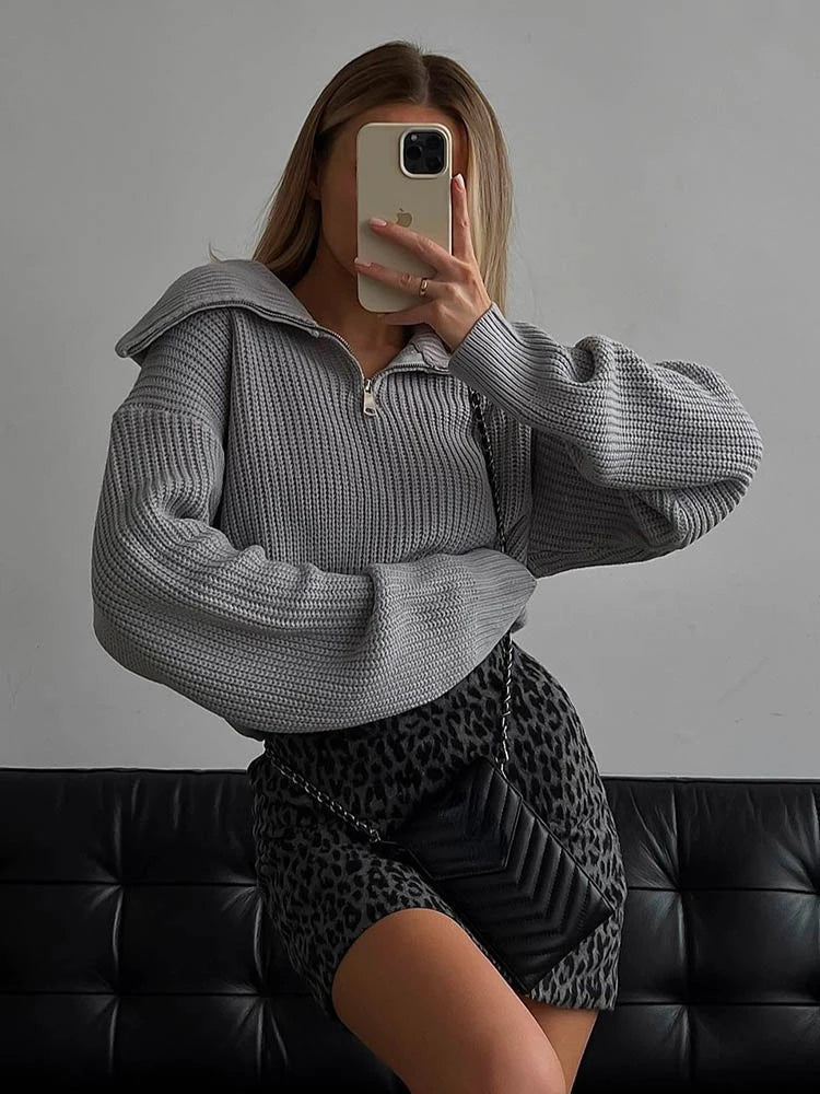 Céleste | Cozy Half-Zip Knit Sweater