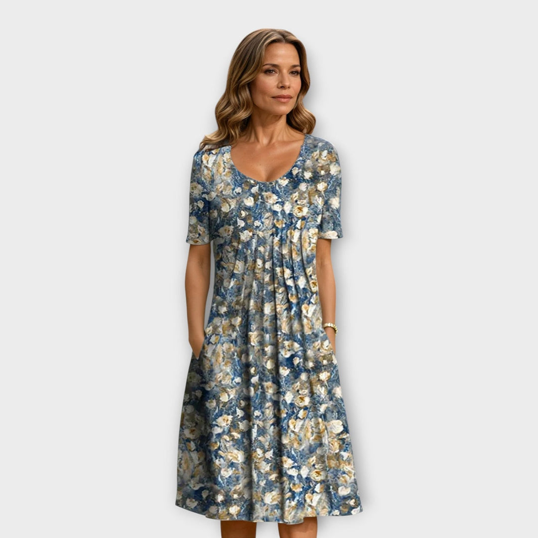 Renate | Graceful Floral Midi Dress