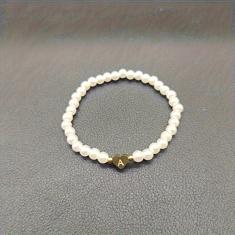 Jocelyn | Initial Heart Charm Bracelet