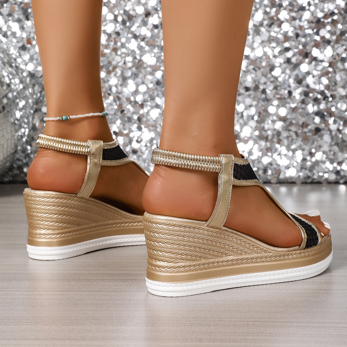 Rosa | Ergonomic Mesh Wedge Sandals
