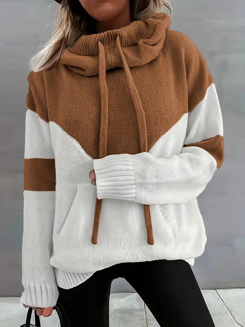 Céleste | Dual-Tone Cosy Relaxed Hoodie