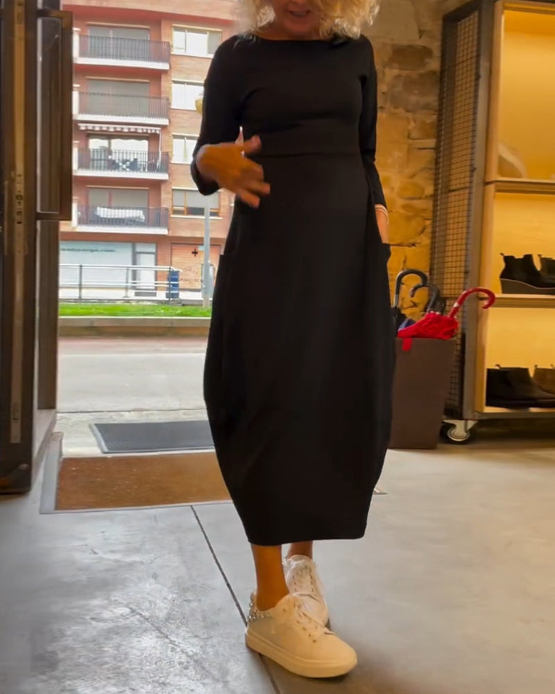 Céleste | A-Line Midi Dress Autumn Chic