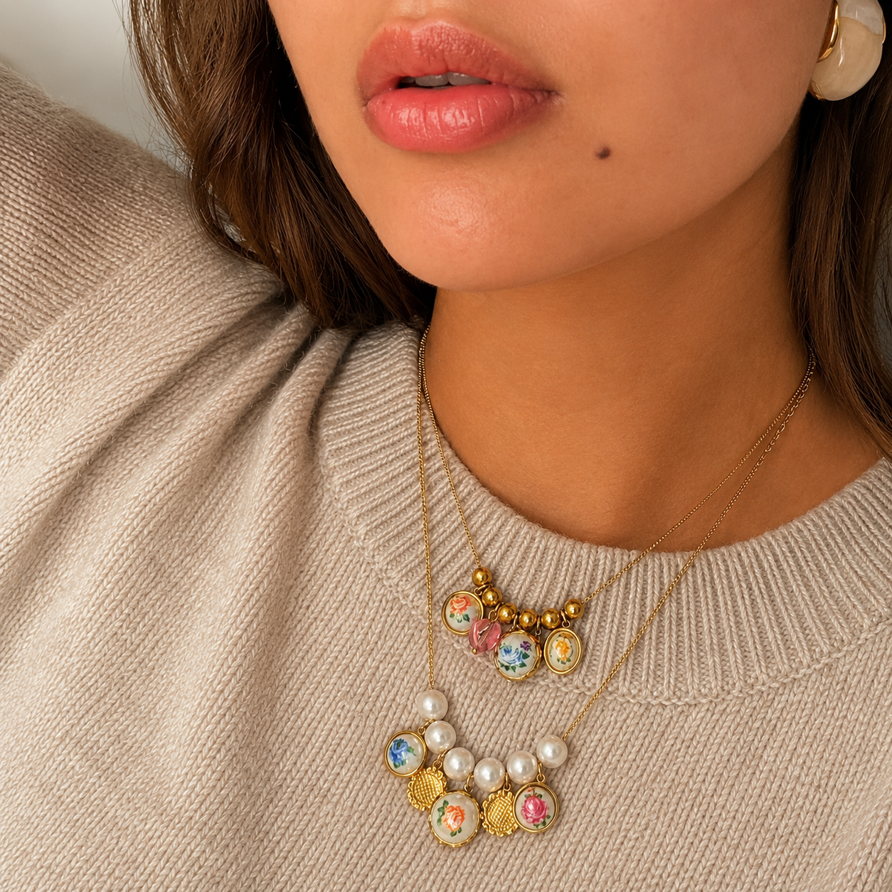 Thora | Sparkling Gem Statement Necklace