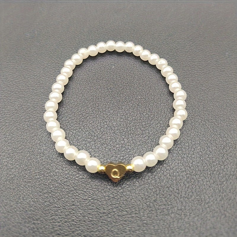 Jocelyn | Initial Heart Charm Bracelet