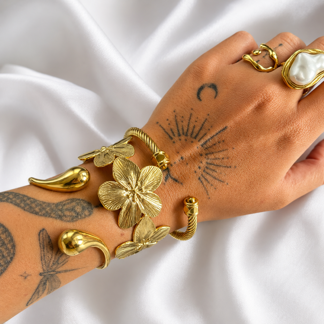Henrietta | Gold Bracelet Green Turquoise