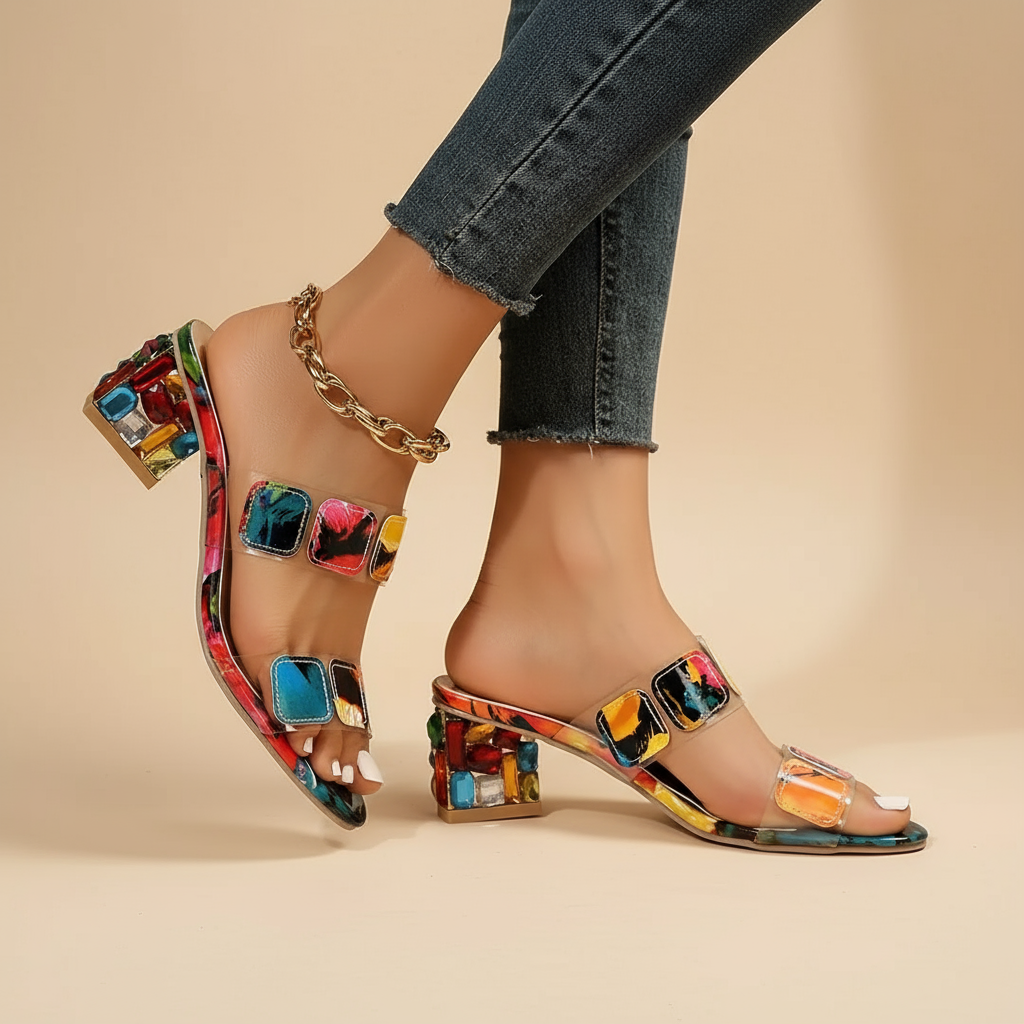 Edna | Bold Color-Block Comfort Sandals