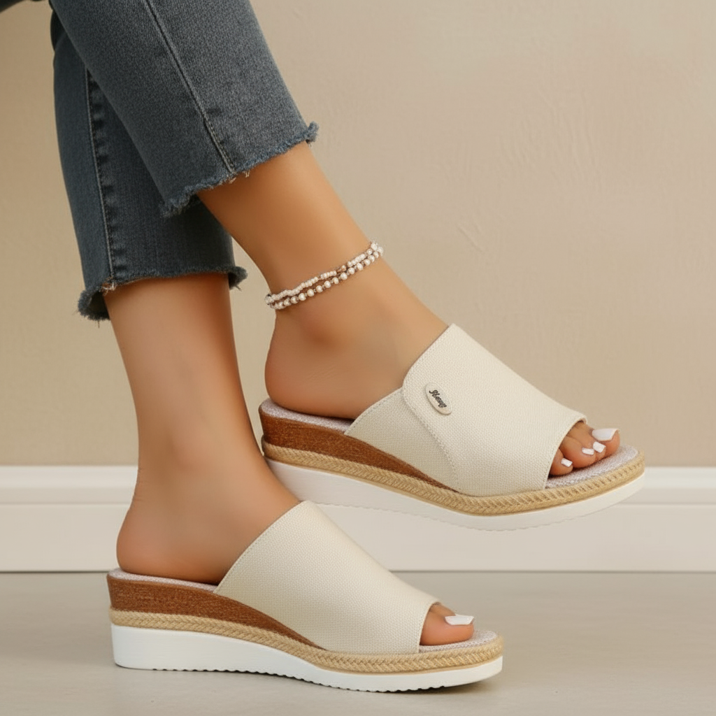 Mikayla | Ergonomic Denim-Inspired Sandals