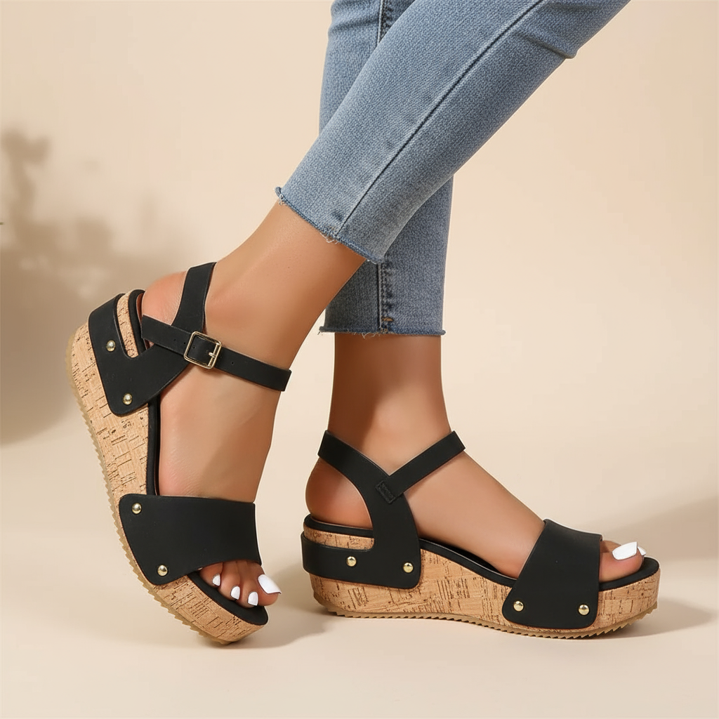 Constance | Wedge Sandal Ankle Strap