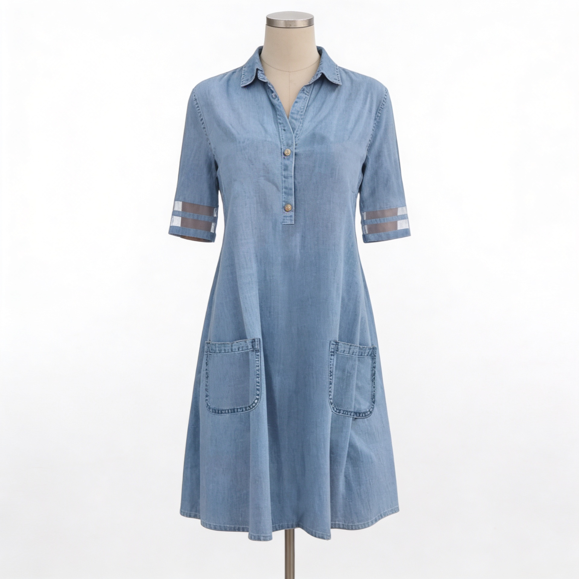 Kailey | Relaxed Linen-Feel Shirt Dress