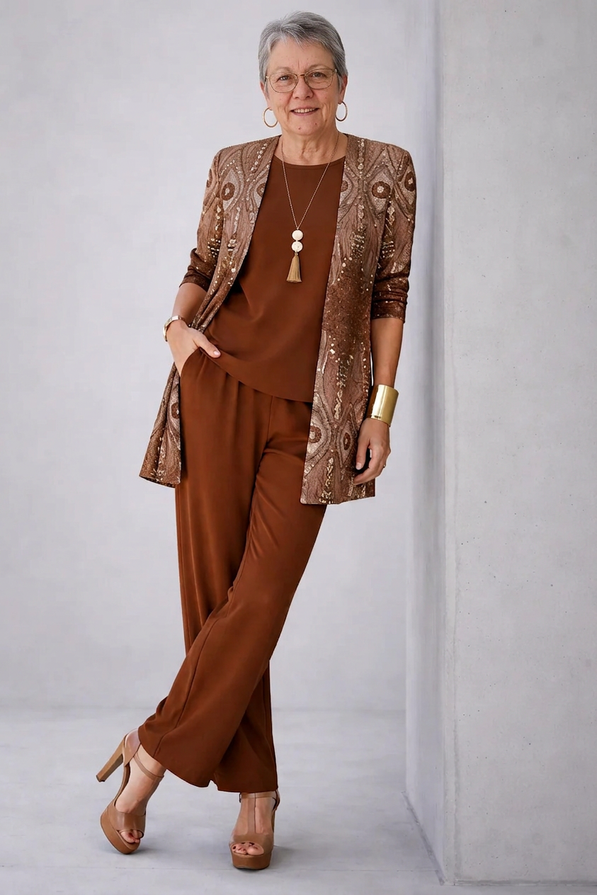 Lenna | Three-Piece Set in Natural Tones
