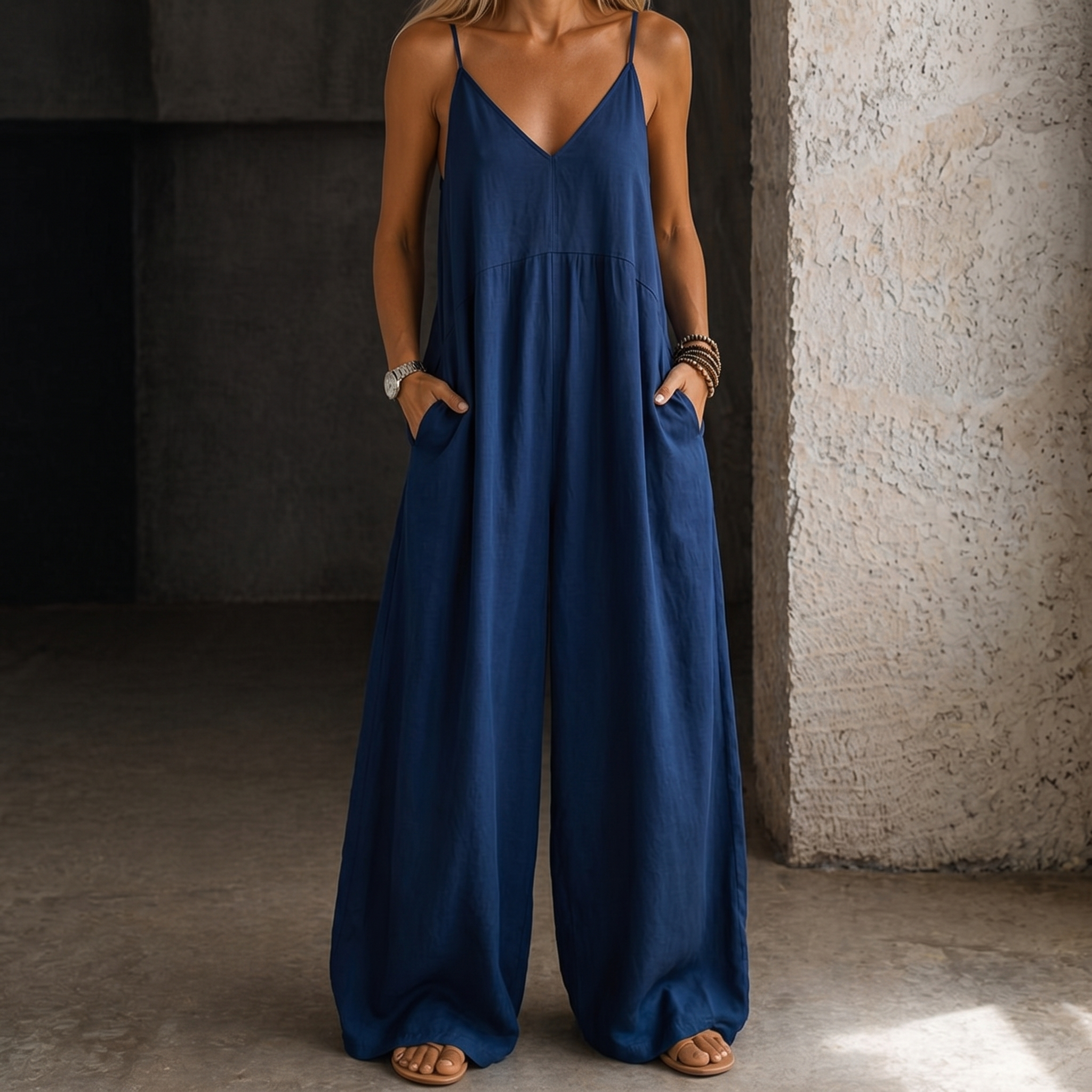 Ashley | Denim Wide-Leg Jumpsuit