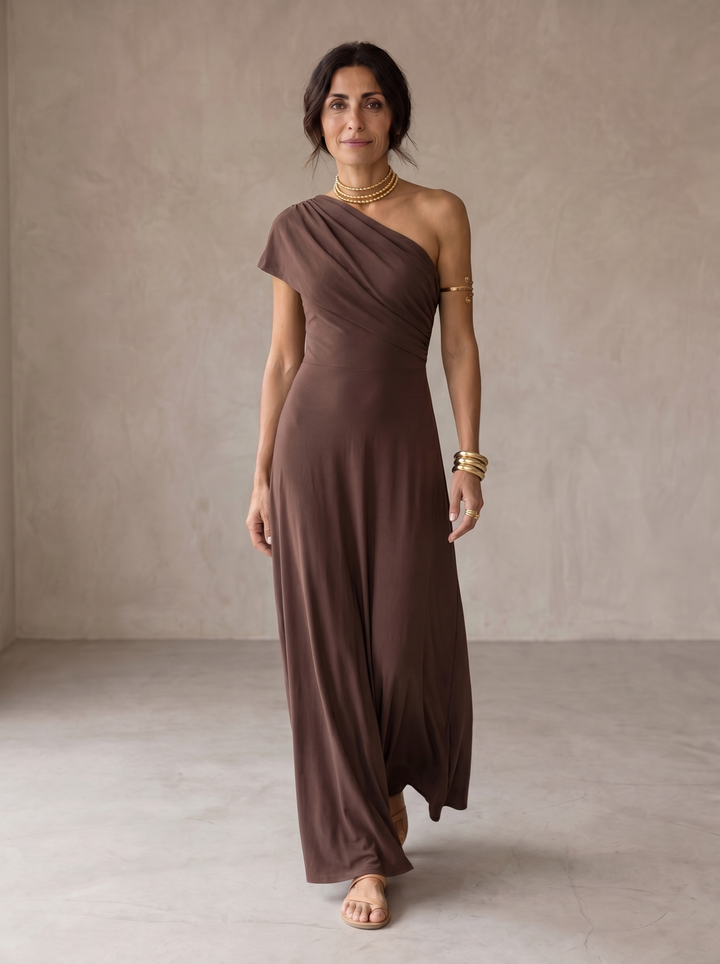 Zuriel | Linen-Silk Midi Dress