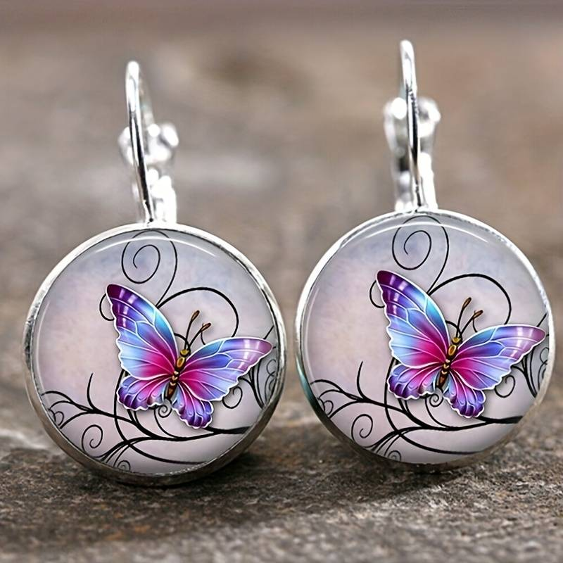 Lacey | Vintage Crystal Butterfly Earrings