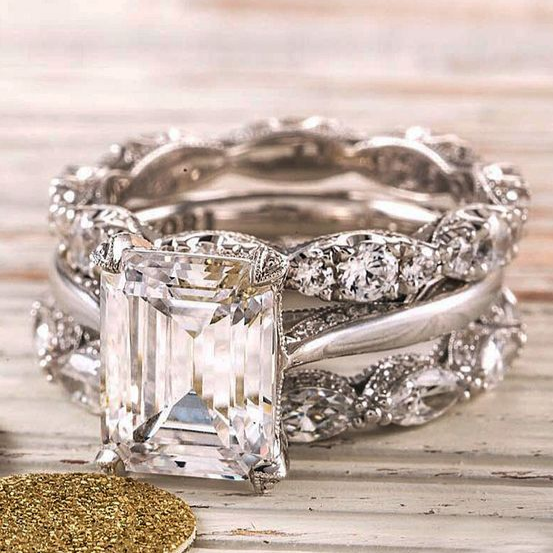Jacqueline | Vintage Silver Stacked Ring