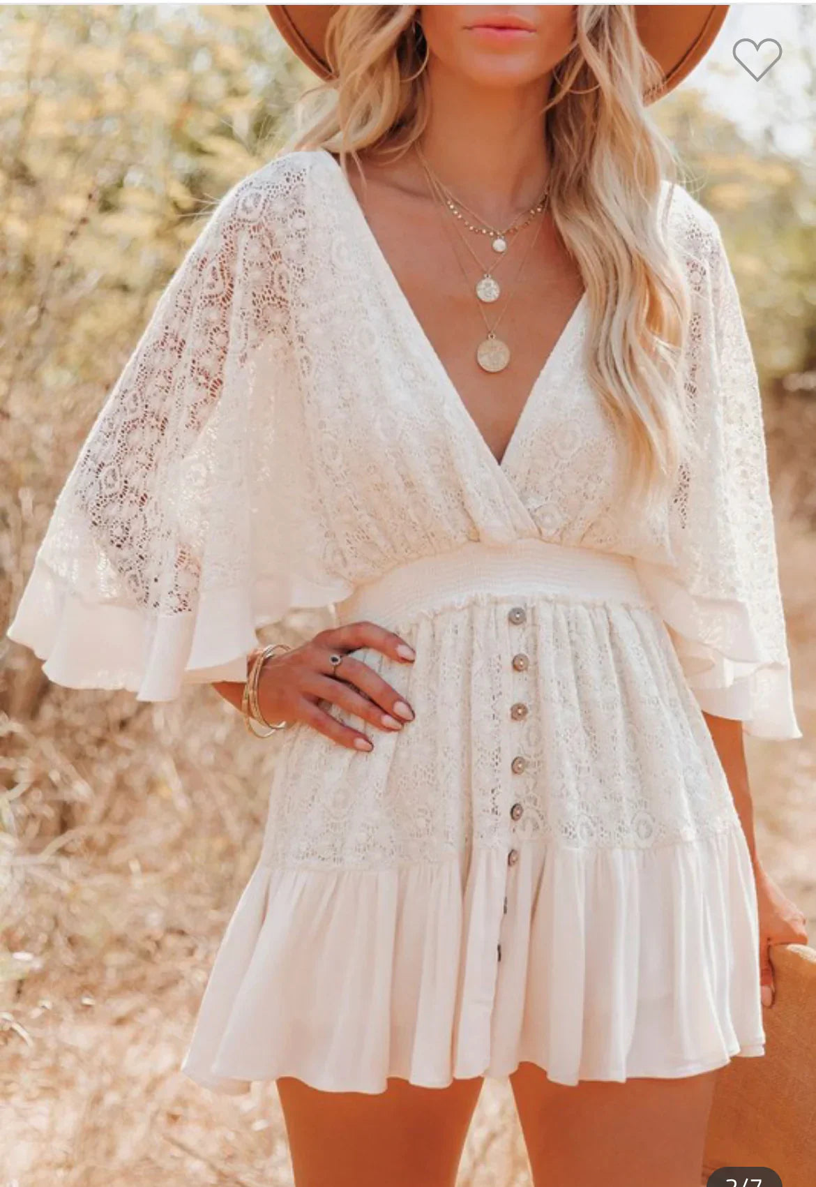 Jade | Lace Boho Midi Dress