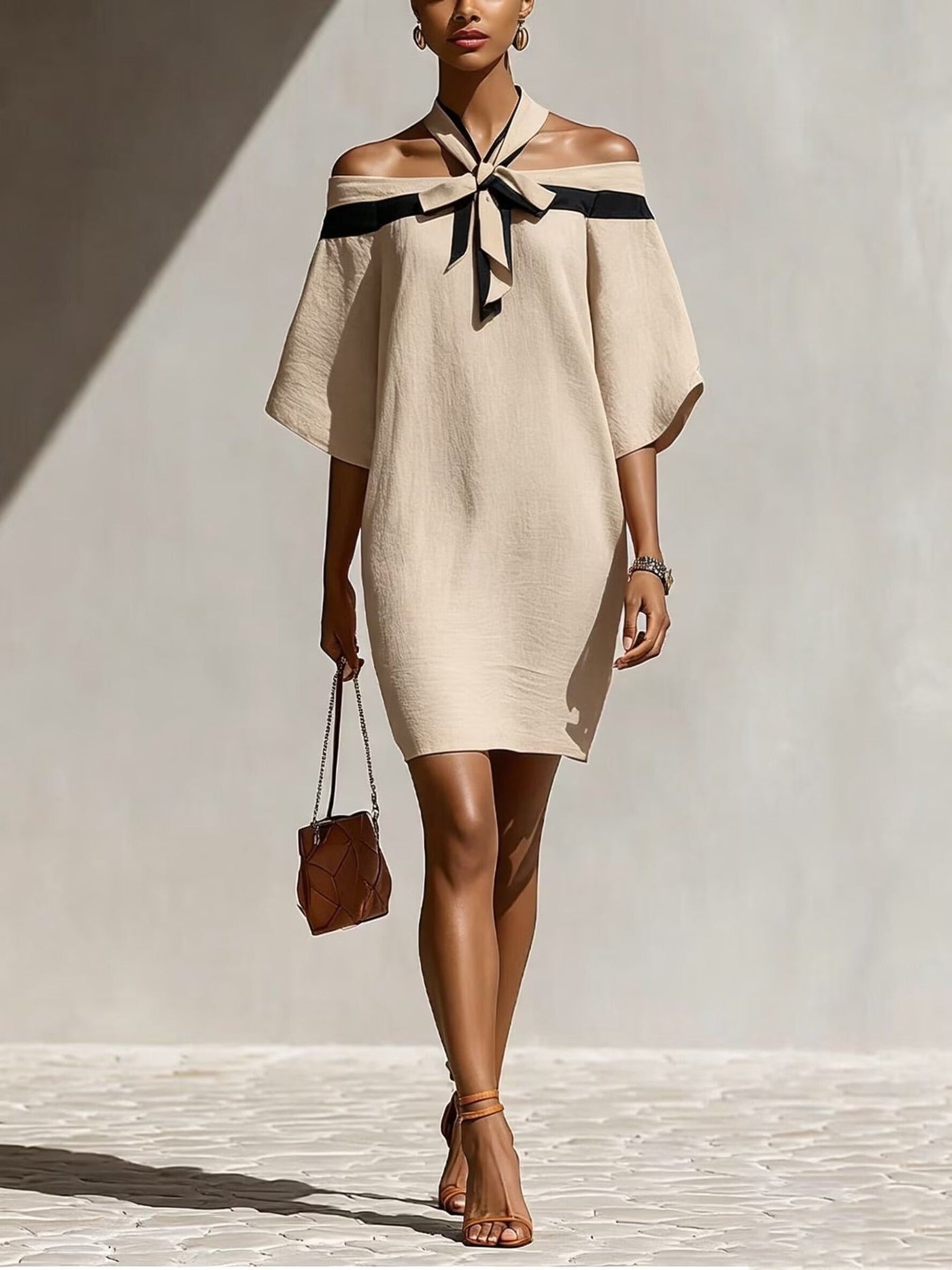 Ria | Off-Shoulder Linen Mini Dress