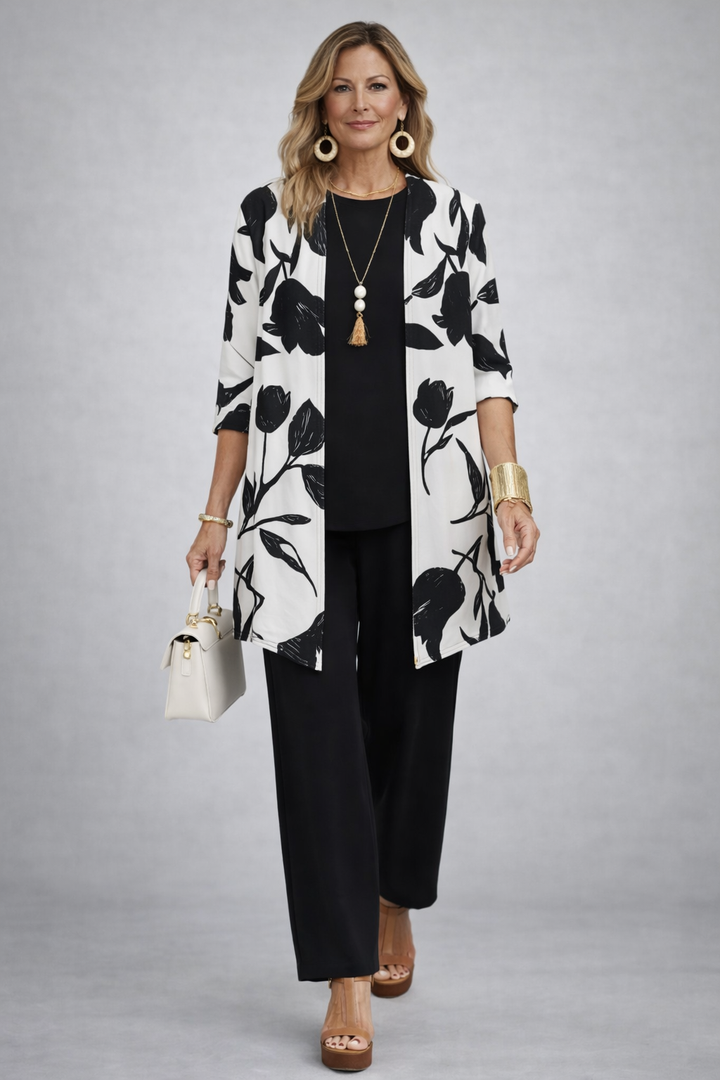 Oaklynne | Floral Cardigan 3-Piece Set