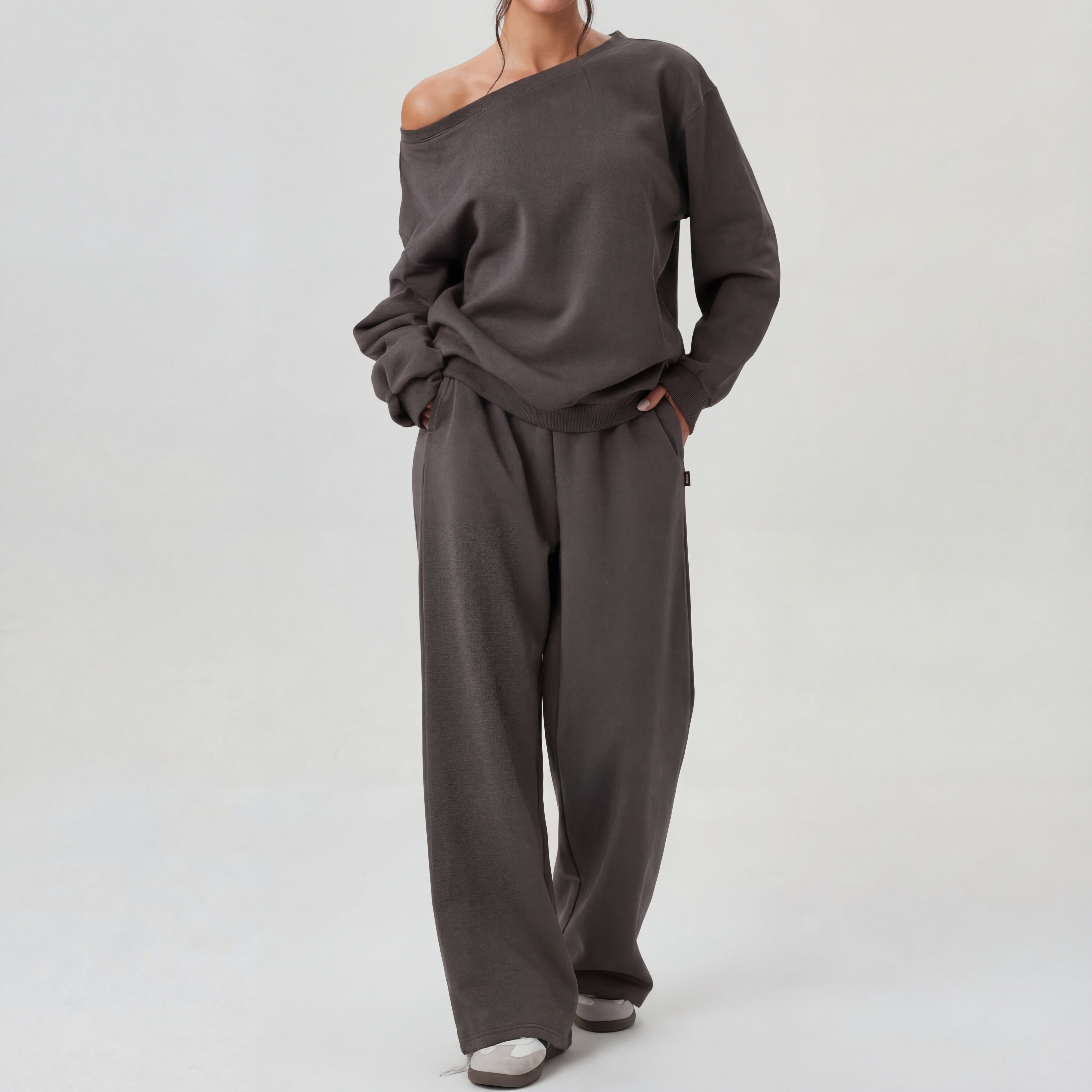 Camille | One-Shoulder Long Sleeve Two-Piece Set