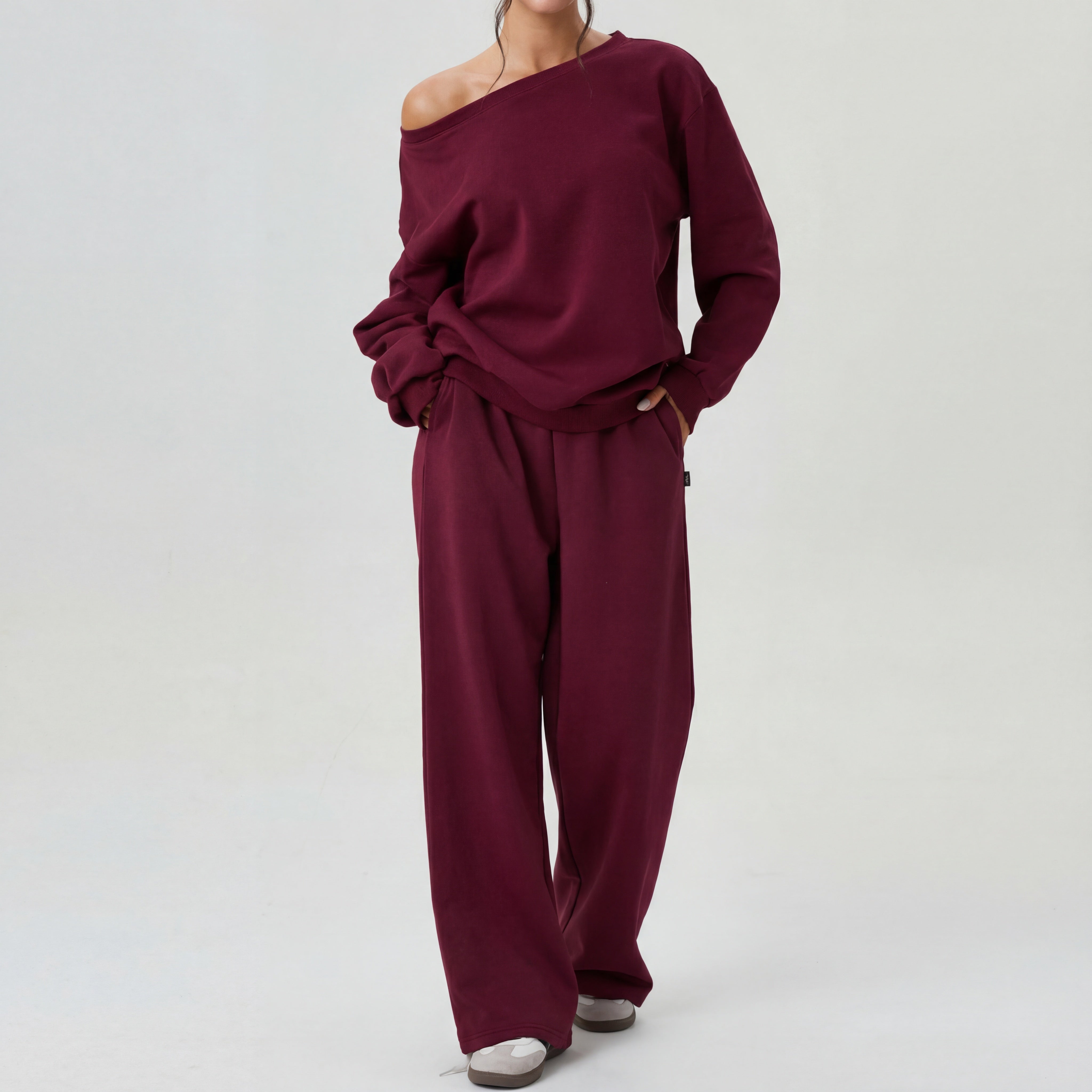 Camille | One-Shoulder Long Sleeve Two-Piece Set