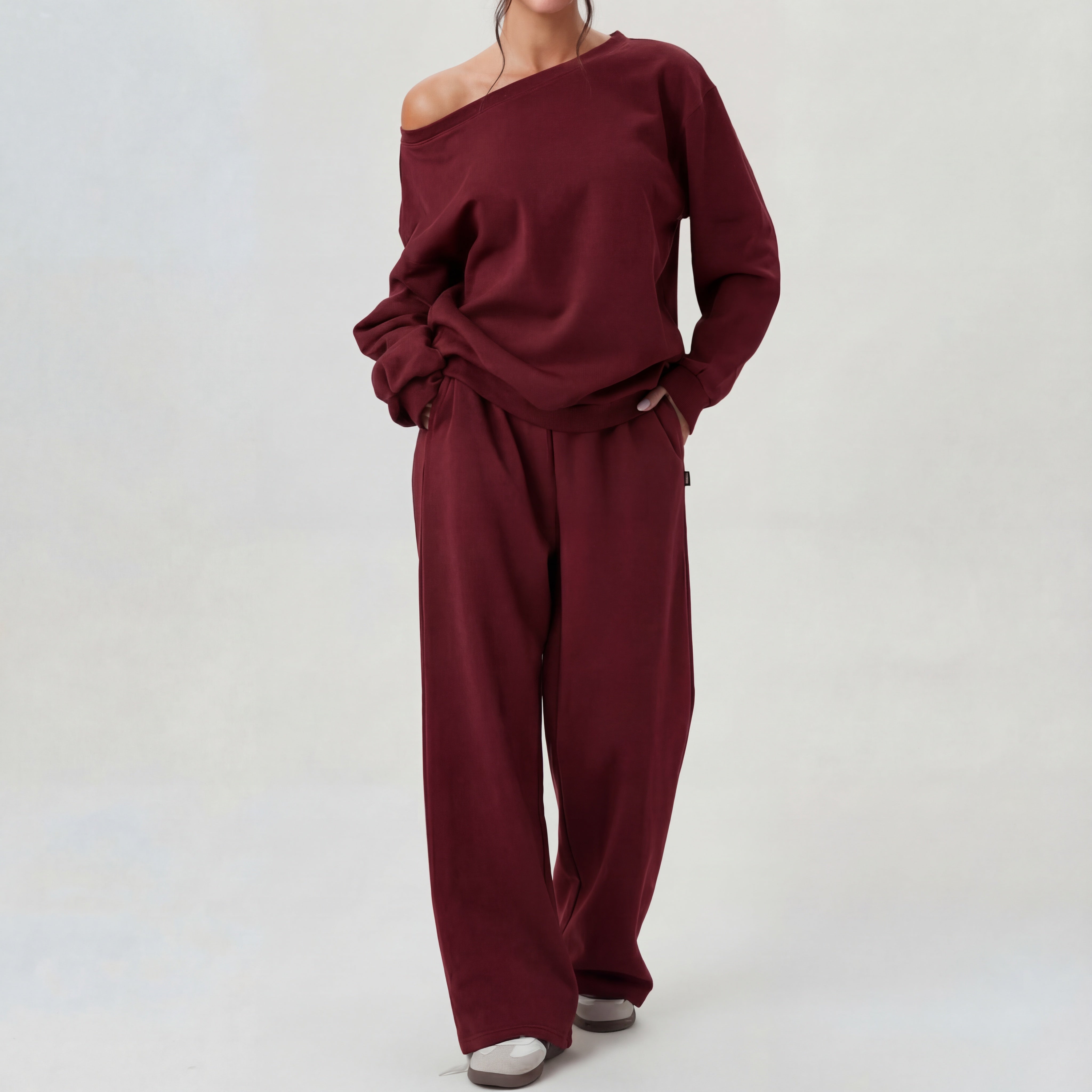 Camille | One-Shoulder Long Sleeve Two-Piece Set