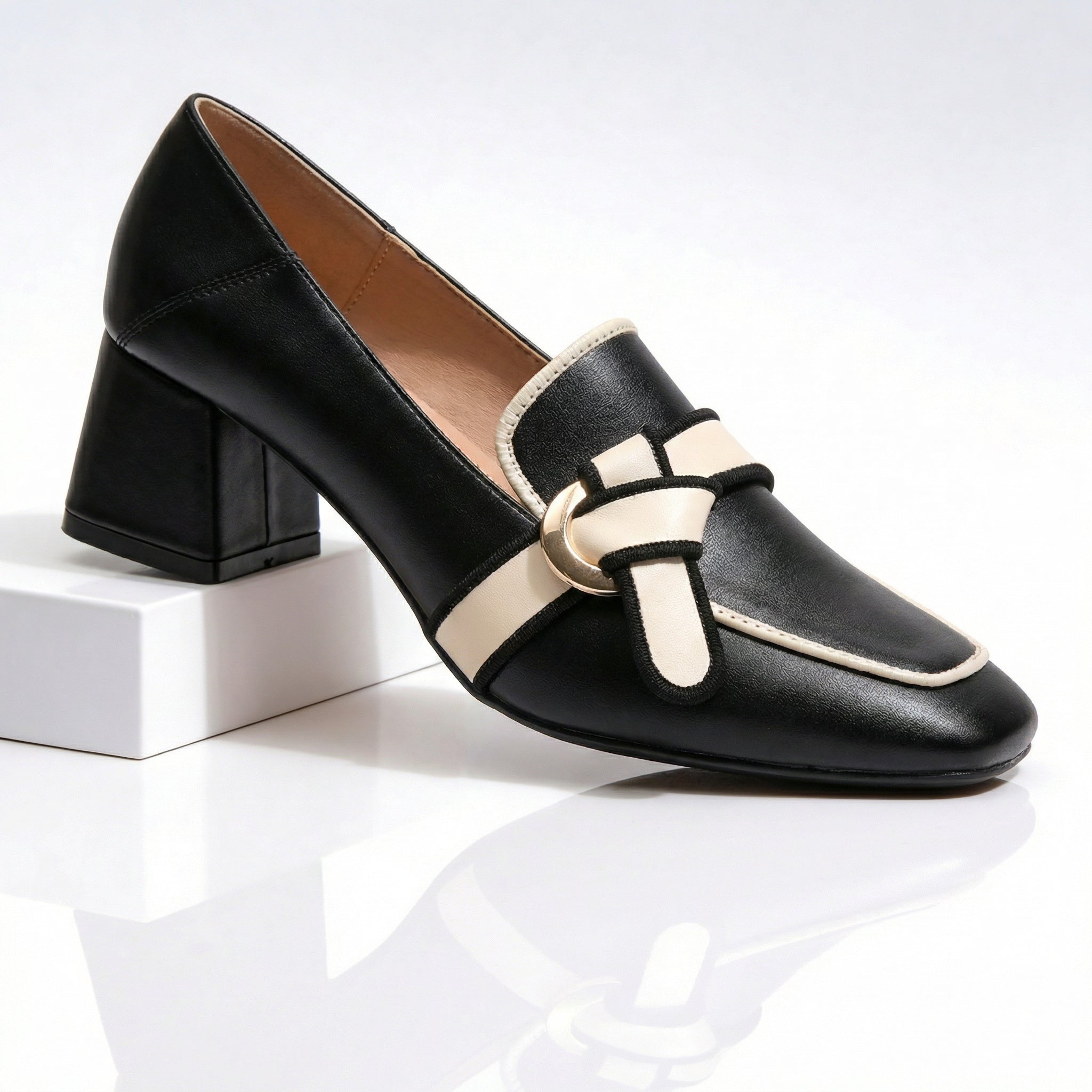 Gretchen | Outline Heeled Loafers