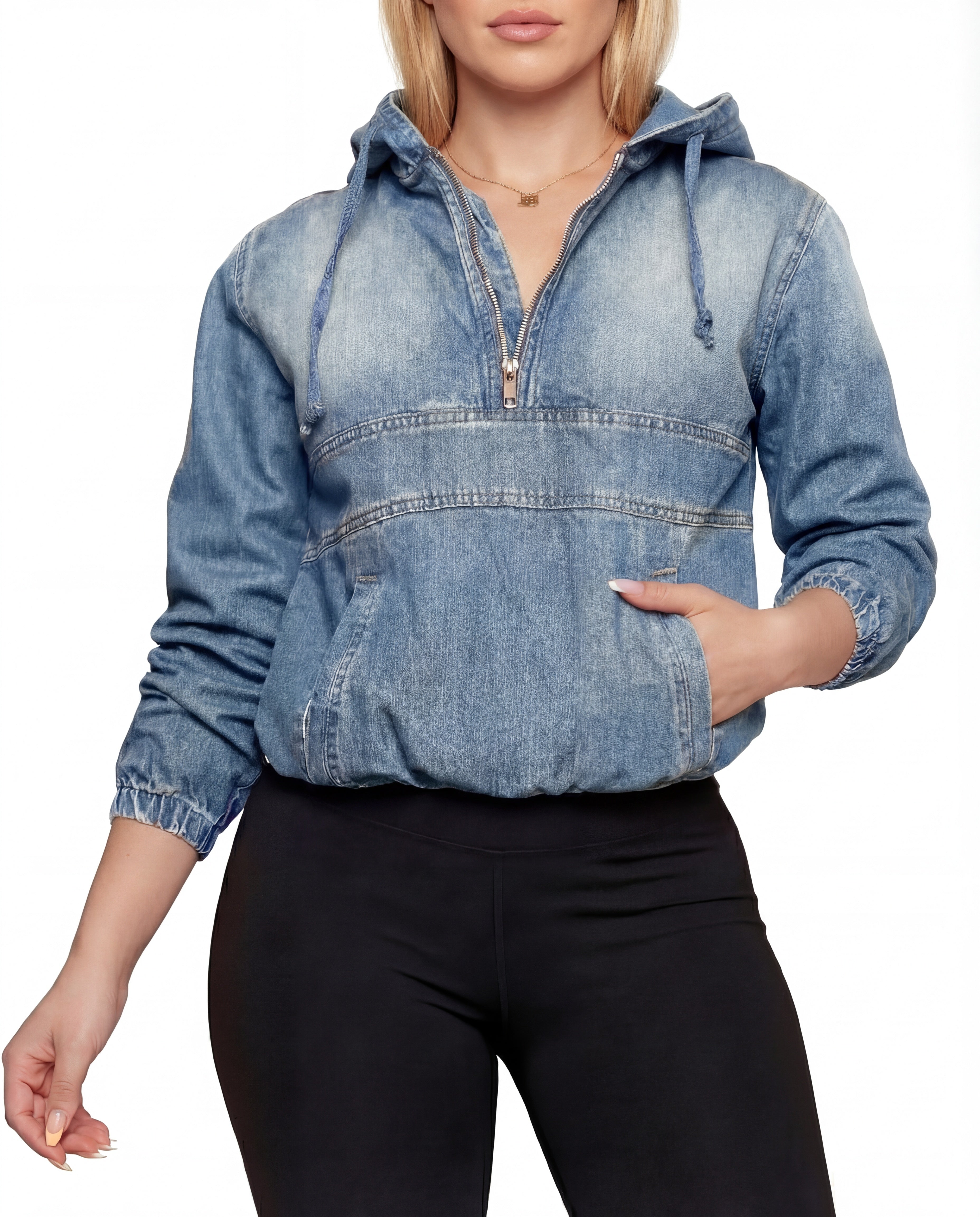 Zara | Half Zip Relaxed Hoodie Pullover